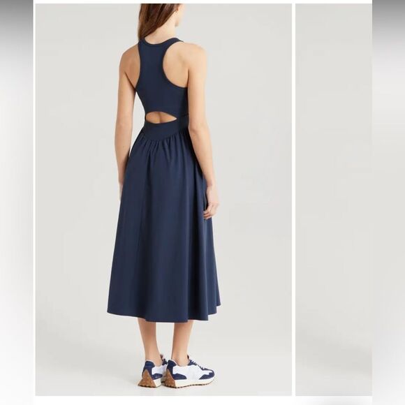NEW Zella Effortless Hybrid Racerback Midi Dress Size S - Picture 3 of 5
